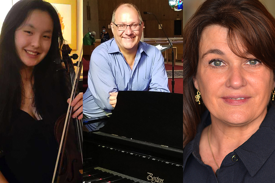 Tina Toglia, piano Heather Buchanan, violinist, John Krause, piano, and Tina Oyer Ponce, violin