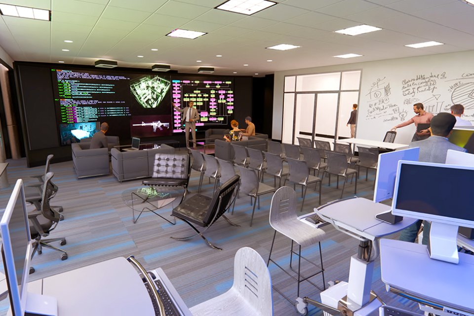 Rendering of the new Cyber Range at Utica University